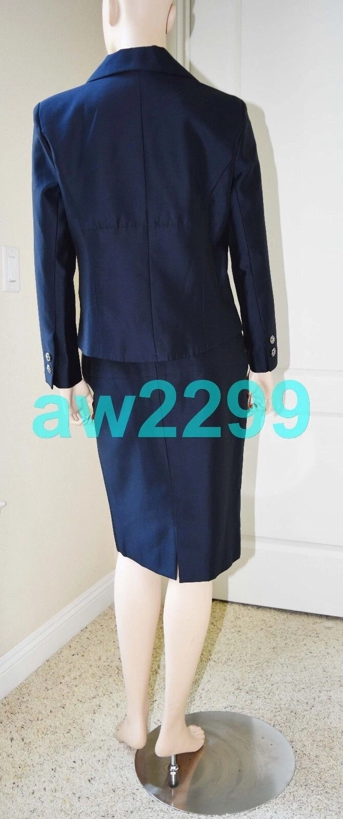 CHANEL 14C NUOVA CON ETICHETTE PIÙ RICERCATA RARA GONNA MARINA LOGO CC 38 GIACCA ABBINATA ELENCATA