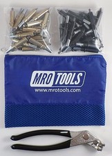 25 3/16  25 5/32 Cleco Fasteners  Cleco Pliers w/ Mesh Carry Bag K4S50-4 