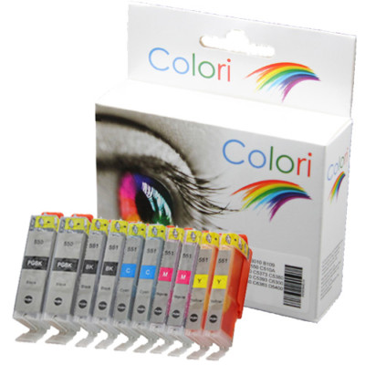 Set 10x Tinte Druckerpatrone Tintenpatrone für Canon Pixma IP IX MG MX Reihen