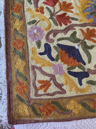 Kilim Embroidered Runner Rug Middle Eastern Turkish Rayon 150 cm x 85 cm - Bild 8 von 14
