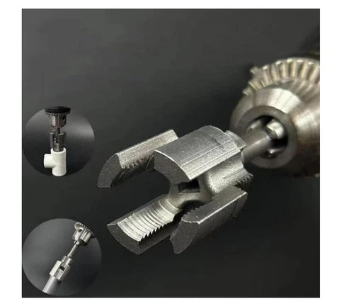 Integrated Pipe Threading Cutting Tool Kit, Drill Compatible PVC Pipe Threader - Picture 7 of 13