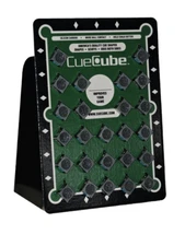 Cue Cube (25) 2 in 1 Pool Cue Tip Shaper Scuffer Tool Bulk  Display Card