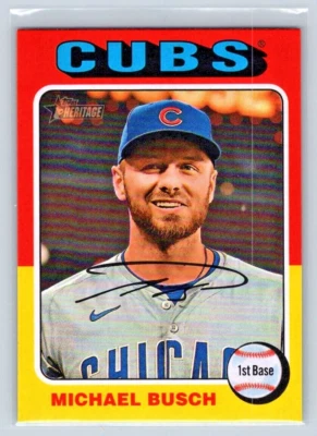 2024 Topps Heritage High Number - Michael Busch - Chicago Cubs - #537 - Image 1 of 2