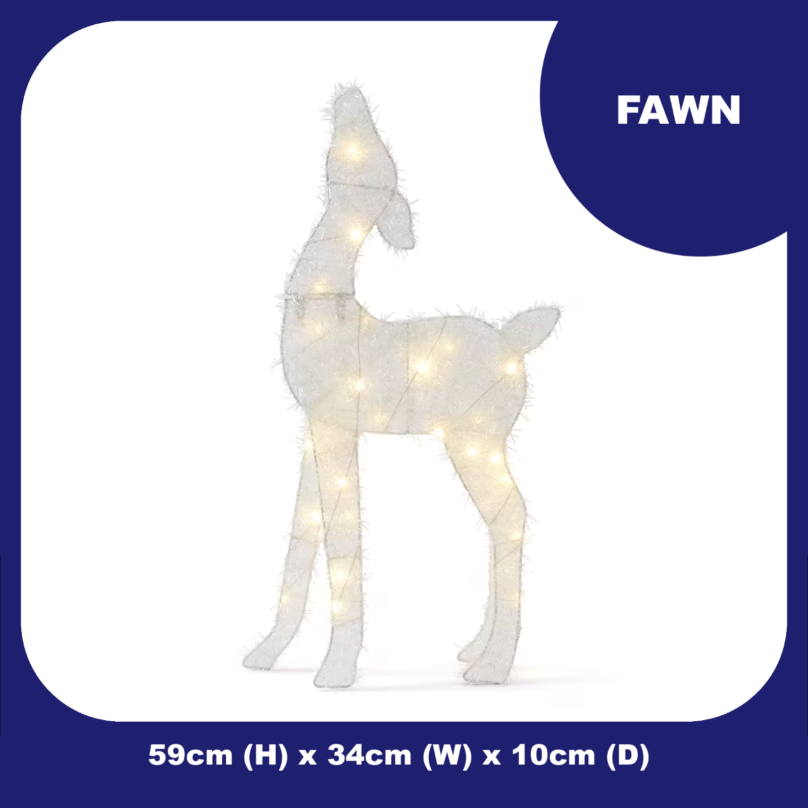 Solar Powered Christmas Lights LED Light 3PCS Reindeer Family Outdoor