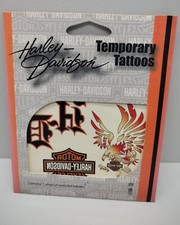 Harley Davidson Temporary Tattoo Eagle and Badge 62178