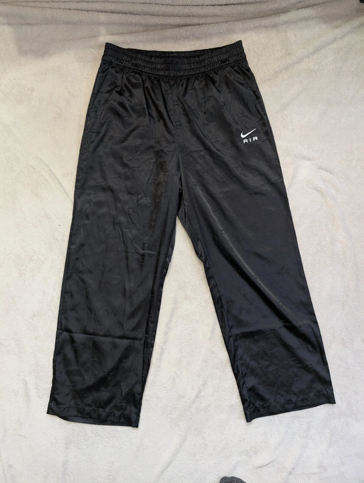 Nike Air Track Pants Logo All Over Black Mens Large RARE