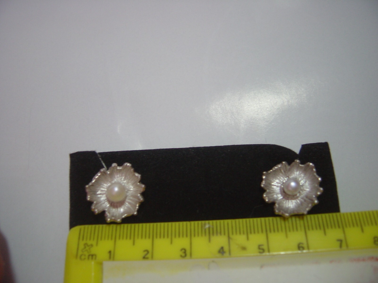 Solid Silver flower earings-Stunning designer-sup… - image 4