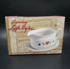 Corning Corelle QUILT Gravy Boat & Underplate Set(s) NEW IN BOX