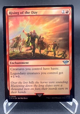 Rising of the Day (Foil, #145, NM) Universes Beyond: the Lord of the Rings (LTR)