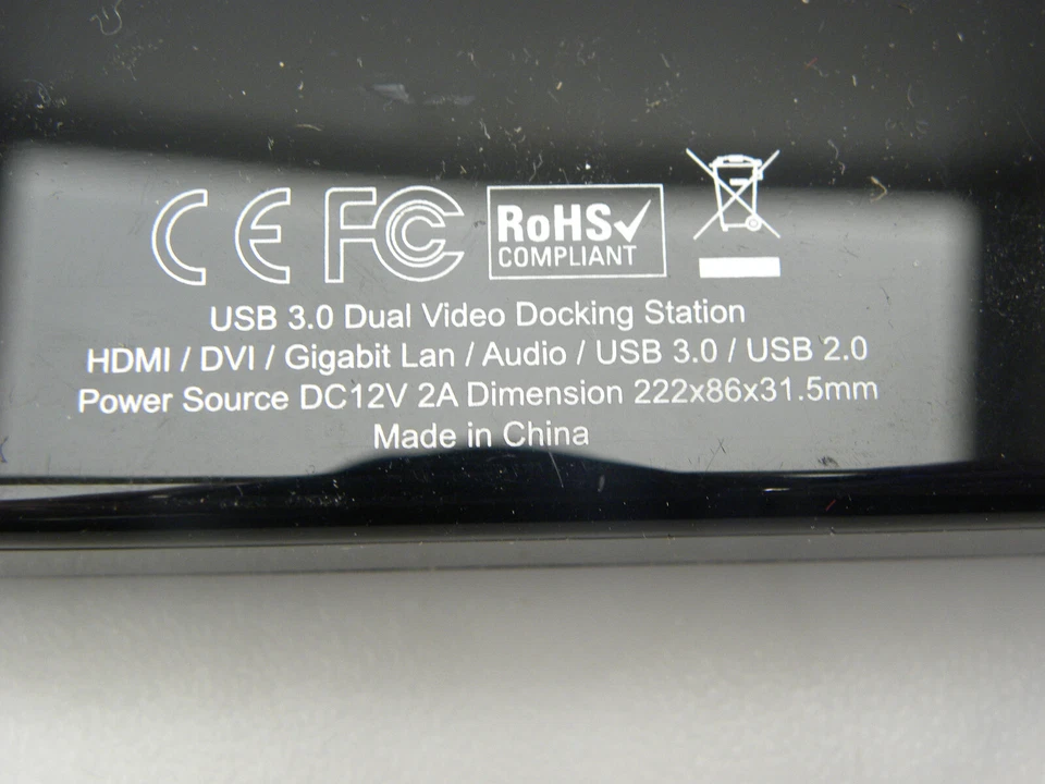 Estación de acoplamiento WAVLINK USB 3.0 monitor doble con DVI/HDMI/VGA UK P&P #47 GRATIS Foto 4 de 4