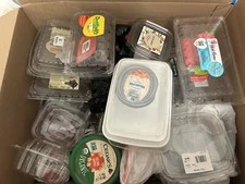 Lot Of 50 Plastic Storage Containers From Fruits Take Out Olive Oil Marinade