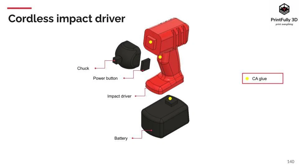 PrintFully3D Escala 1/10 Llave de Impacto Impresa en 3D Accesorios sobre Orugas Prueba Foto 3 de 3