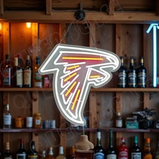 16"x16" Atlanta Falcons Logo LED Neon Sign With Dimmer USB Powered Light VL