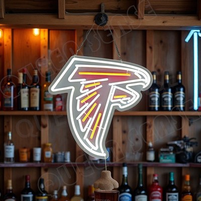 16''x16'' Atlanta Falcons Logo LED Neon Sign With Dimmer USB Powered Light VL