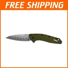 Assisted Opening Composite Blade Pocketknife, Olive Aluminum 18120lcb