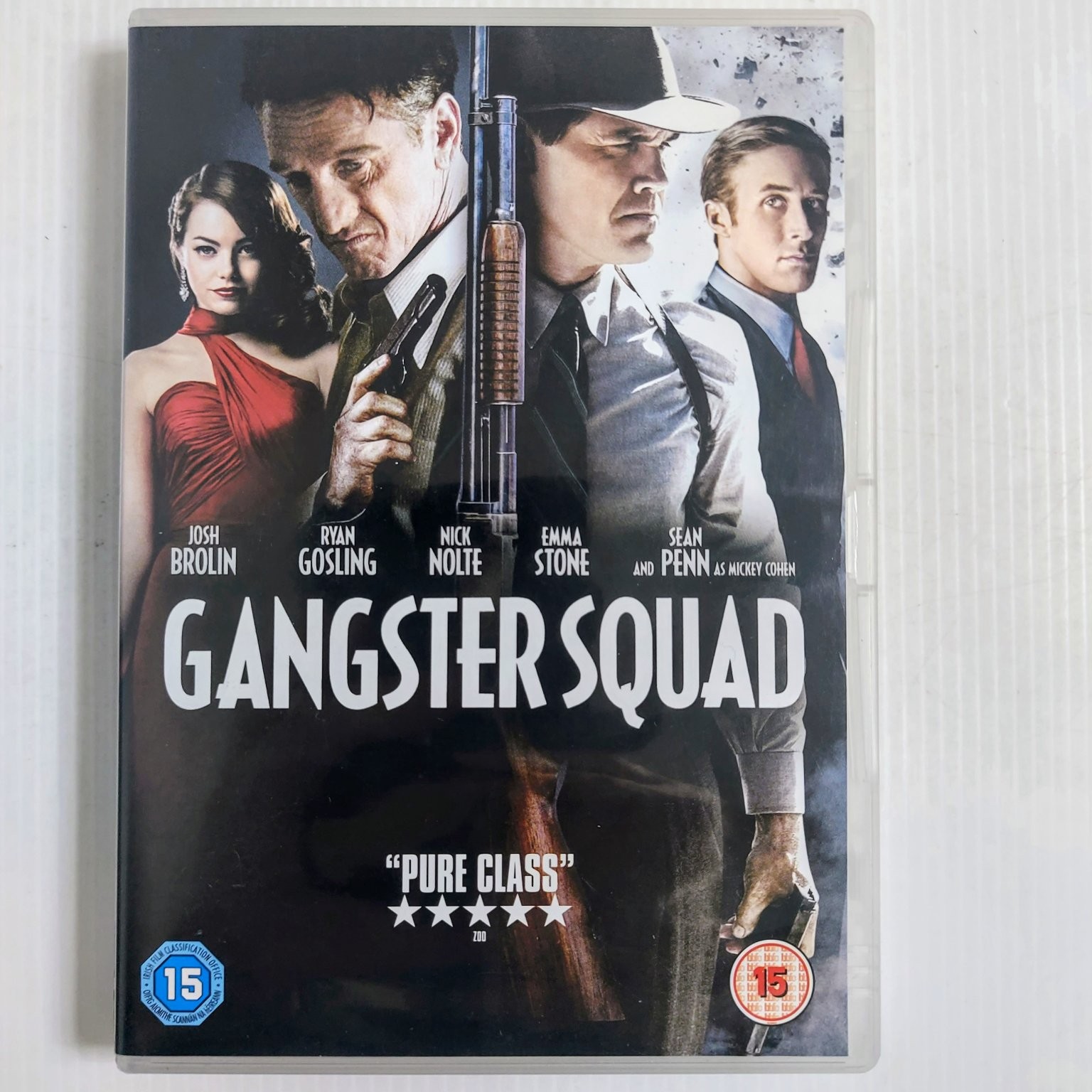 Gangster Squad DVD 2013 Josh Brolin Ryan Gosling Emma Stone Sean Penn