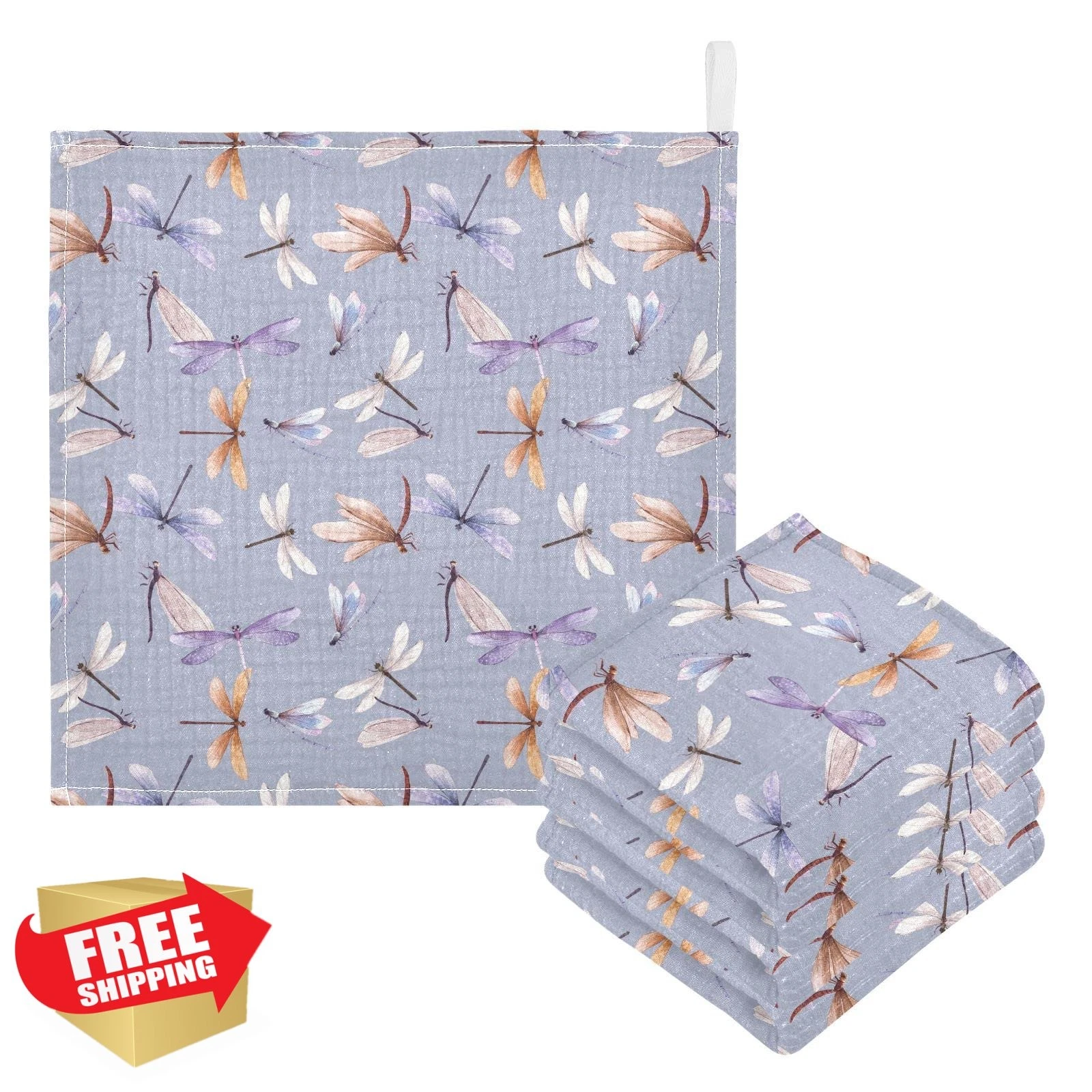 vvfelixl Cotton Baby Washcloths Lilac 3 Pack