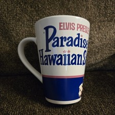 Elvis Presley Paradise Hawaiian Style Cocoa Cup Portrait White Ceramic Mug 4.75"