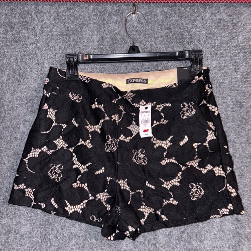 Express Women's Lace Shorts Size 2 Floral Lace Sexy Classic 2.5 in. Inseam - Picture 1 of 10