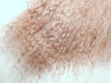 OOAK Tibetan Lamb Mohair Doll Hair Wigs, Reroot 6-1/2 x 4-1/2" Sandy Blond 113