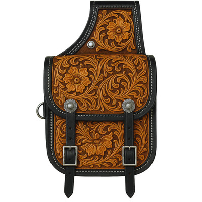Horse Saddle Bag Leather Western Tooled Saddle Bags Handmade Premium