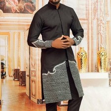 Men African Traditional Suits and Pants 2 Piece Set Formal Outfits , 3XL