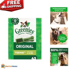 Clinically Proven Natural Dog Dental Chews - 43 Count - Fresh Breath Guarantee
