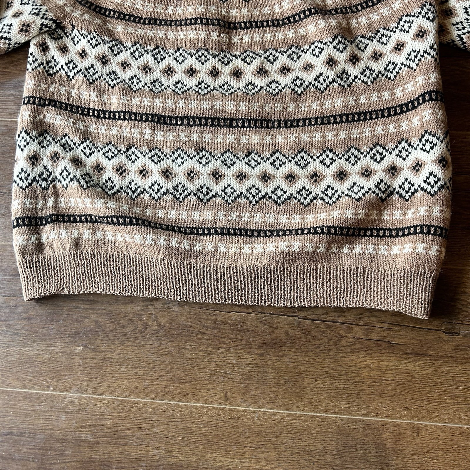 Vtg Paul Mage Denmark 100percent Wool Hand Knit Sweater Mock Neck Pullover Sz M image 2