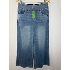 Halara Flex High Waisted Pockets Baggy Wide Leg Washed Sz L New