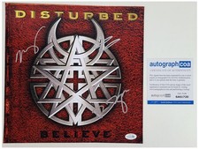 Disturbed Believe Album LP Signed Rare 12x12 Flat Photo