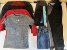 654 Boys Small 8 Pc Lot Shirts Pants Shorts Nike Under Armour Levis Columbia