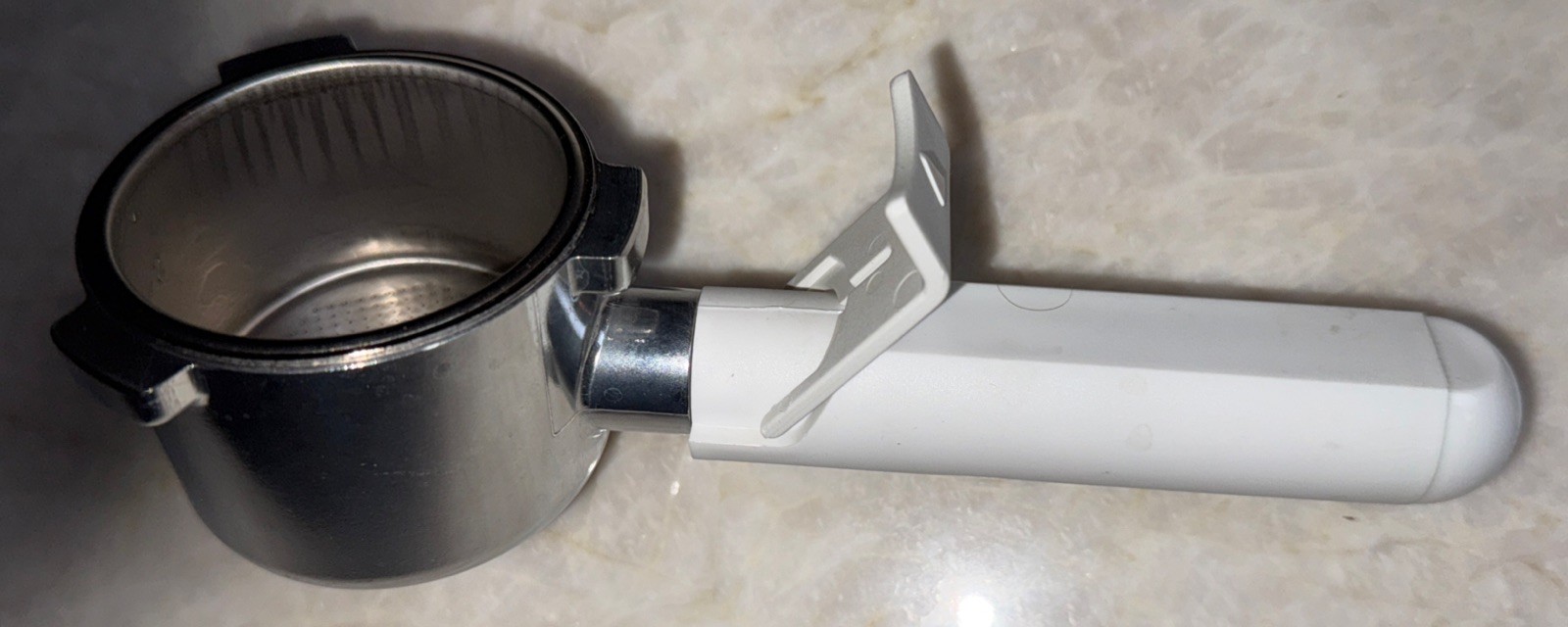 Krups Espresso 963A Coffee Maker Replacement Portafilter + Filter Basket - White