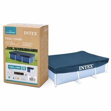 Intex Family Pool Cover 3m x 2m Rectangular Swimming Pool Debris Cover Garden