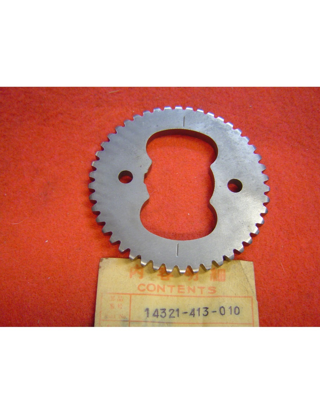 Pignon arbre à cames 46 dents HONDA 14321-413-010 pour moto CB450S et CB400A