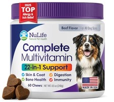 Dog Multivitamin Chewables 22-in-1 Joints Skin Coat 60ct