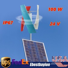 Vertical Axis Wind Turbine Generator, Permanent Magnet Generator 100W 24V