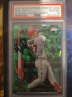 2020 Topps Chrome Update Mike Trout Green Sapphire /45 PSA 10!