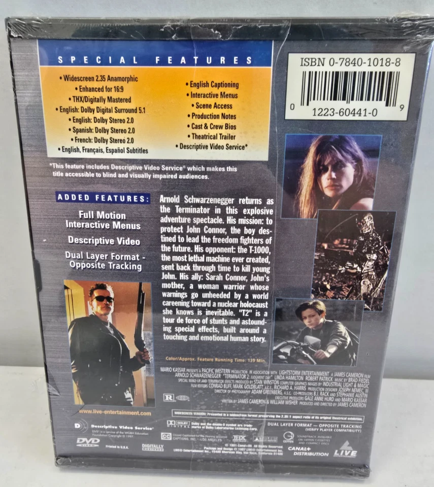 Terminator 2: Judgment Day (DVD, 1997) Free US Shipping - Image 4 of 4