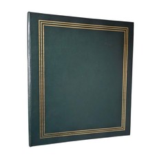 Vintage Green Unused Self Adhesive Photo Album 3 Ring Binder Gold