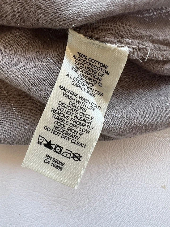 DKNY Elegante Blusa Talla S Gris Marrón Claro-Gris Con Cordones Coqueta Transparente Y2K Retro Foto 4 de 4