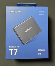 Samsung T7 1TB Portable External SSD USB-C Gray MU-PC1T0TAM New Sealed