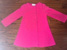 Girls Pink Copper Key Warm Polyester Coat Bows Warm Winter Knee Length 6x