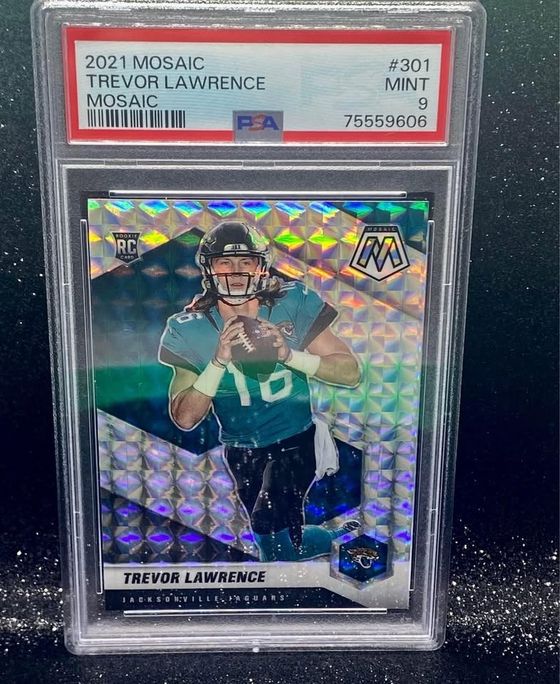 2021 Mosaic #301 Trevor Lawrence MOSAIC SILVER MOSAIC ROOKIE PSA 9