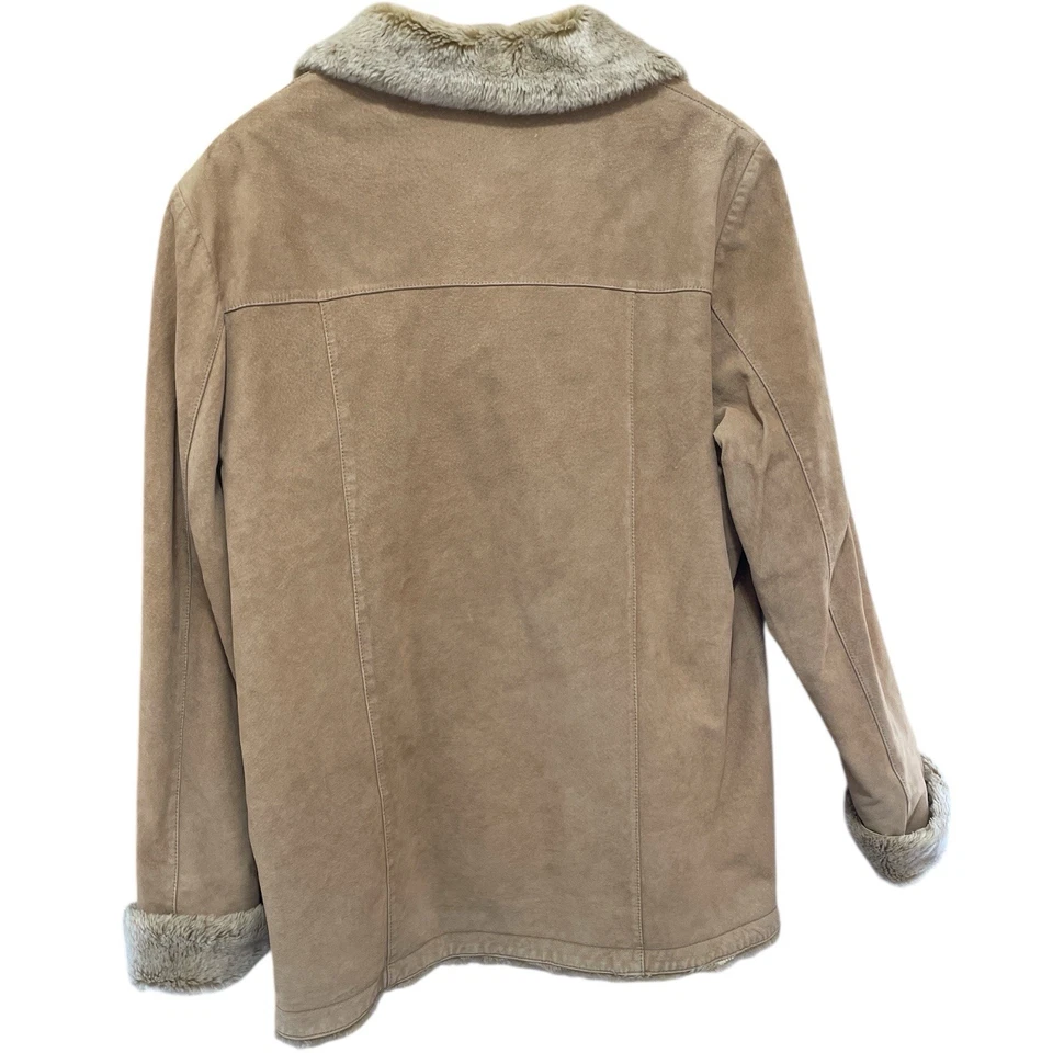 Abrigo Eddie Bauer Auténtico Gamuza Cuero Sherpa Forrado Para Mujer Talla Grande Foto 3 de 4