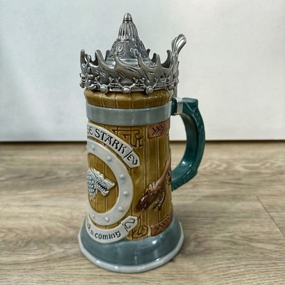 Game of Thrones House Stark Beer Stein 2016 HBO Beeline Cup Mug Winter Is Coming