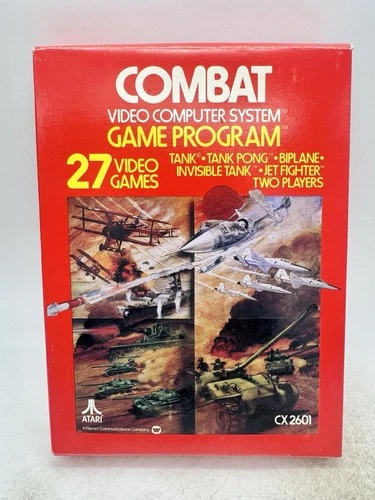 Atari 2600 Combat 1978 Game CX2601 CIB Complete Box Manual 27 Games Tested