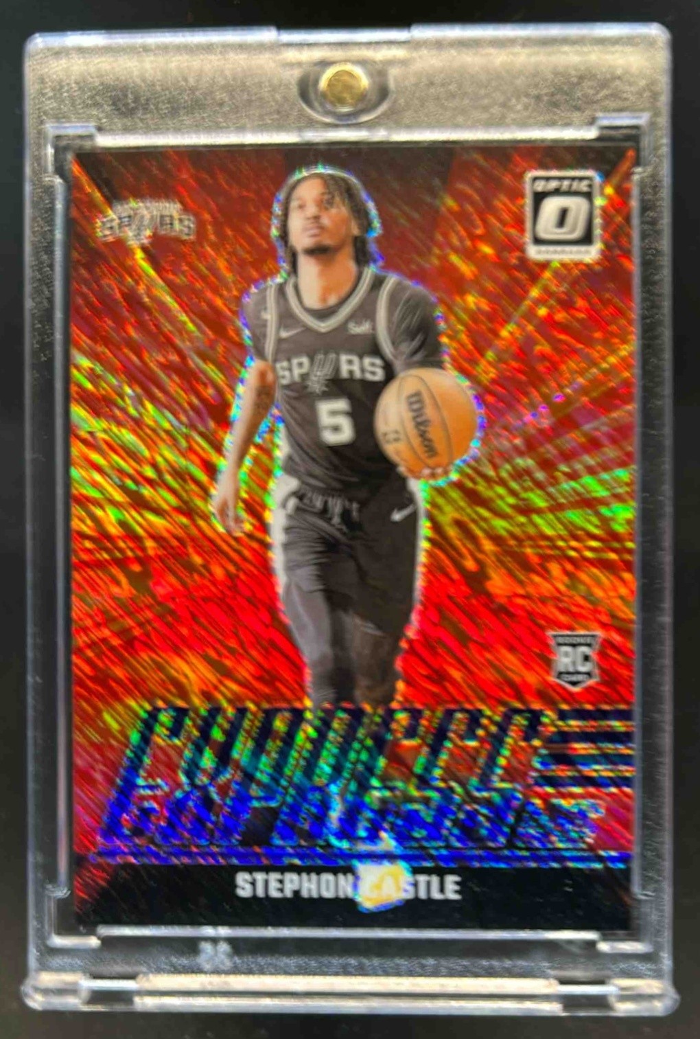 2024-25 Donruss Optic Stephon Castle Express Lane RC Purple Shimmer #1 Spurs