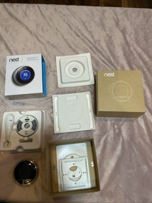 Nest Thermostat 2nd Generation T200577 Learning Home Air Steel Brand New 