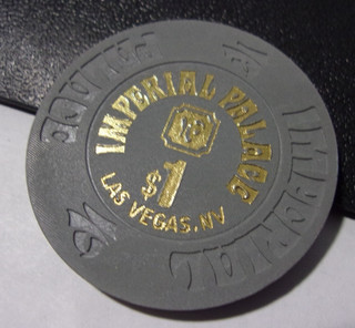 IMPERIAL PALACE HOTEL CASINO $1 hotel casino gaming poker chip Las Vegas NV
