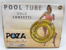 Gold Confetti Pool Tube Float With Advanced Valve System Repair Patch 36" Size B